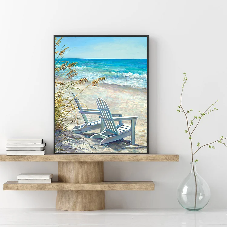 Beach Scene With Chairs - Diamond Painting 