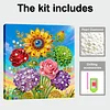 uk.everydayedeals DIY Pearl Painting With Frame - Handmade Self-Adhesive Pearls - Sunflower(25*25cm)