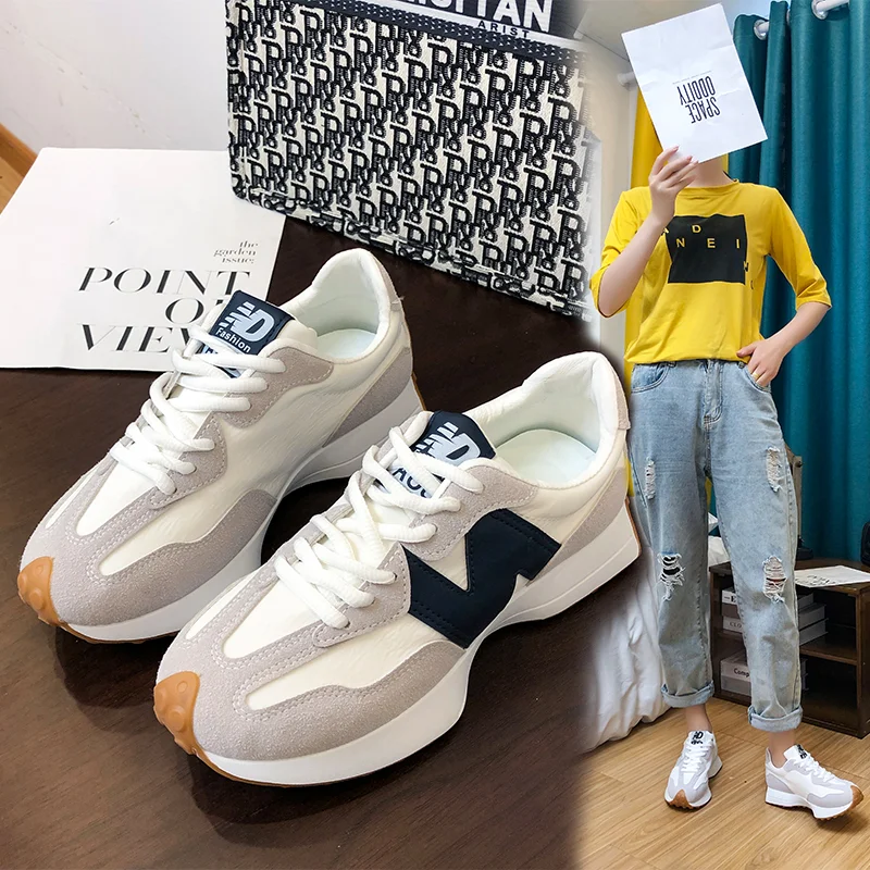 Yyvonne Sneakers for Women 2024 New Women's Vulcanize Shoes Autumn Fashion Breathable Lace Up Lady Sports Shoes Tenis De Mujer