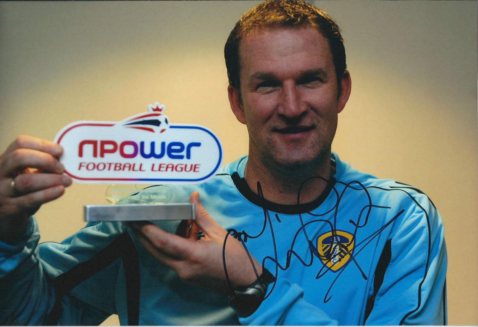 Simon GRAYSON Signed Autograph 12x8 Photo Poster painting AFTAL COA Leeds United MANAGER
