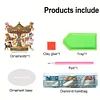 (US Only)Acrylic 2D Flat Dogs Carousel DIY Desktop Diamond Art Kits Bedroom Table Decor