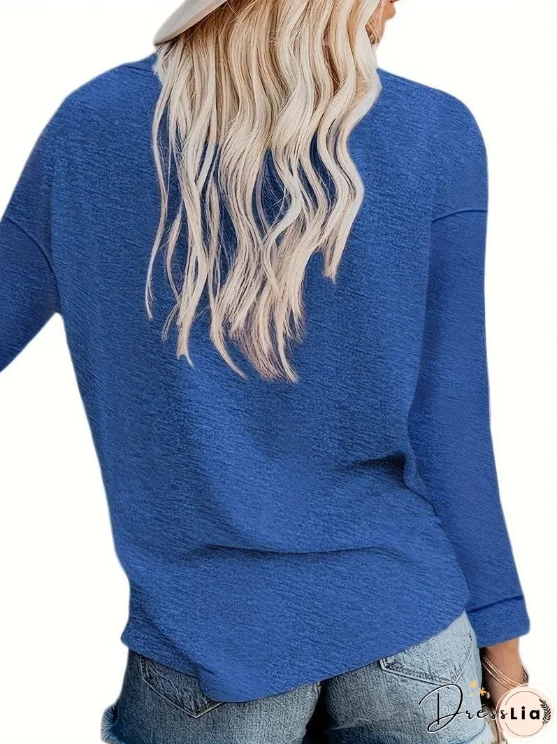 Long Sleeve Crew Neck T-Shirt for Women