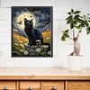 Black Cat Moon-11CT Stamped Cross Stitch 40*50cm