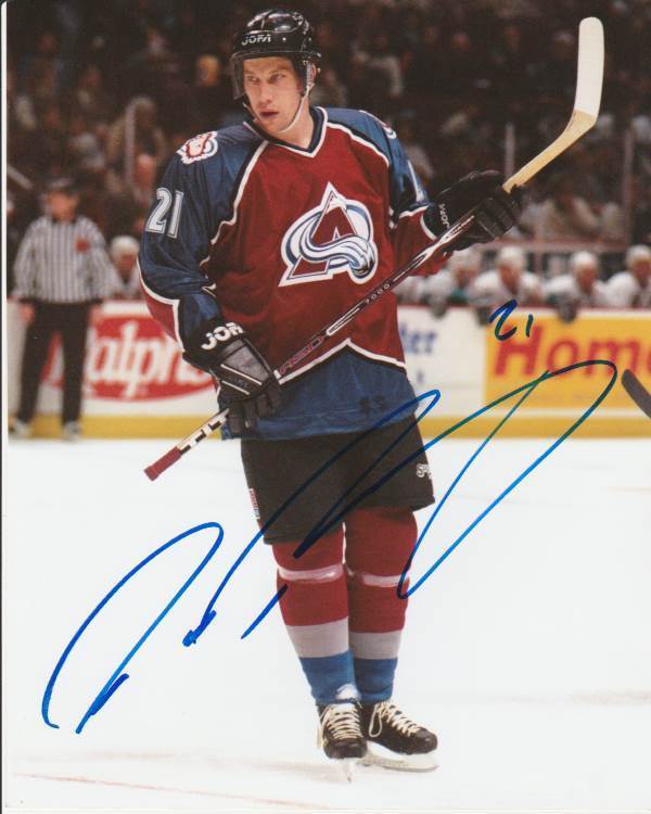 PETER FORSBERG SIGNED COLORADO AVALANCHE 8x10 Photo Poster painting #2 Autograph EXACT PROOF!