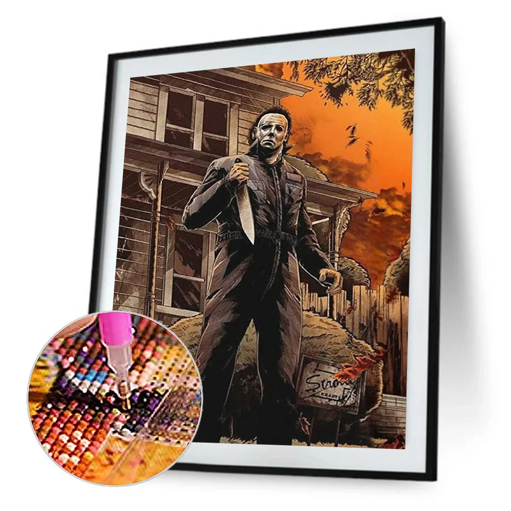 Horror Movie Pictorial (canvas) full round or square drill diamond painting