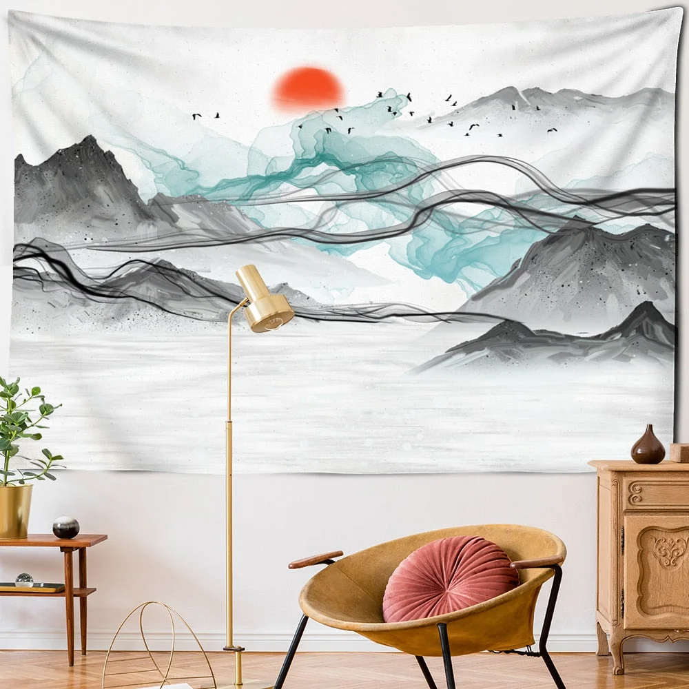 Unique Buddhist realm Wall hanging Tapestry psychedelic pattern yoga throw beach throw carpet Hippie Home Decor Wall Tapestry