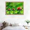 Diamond Painting-Partial Drill Green Leaf Ladybug