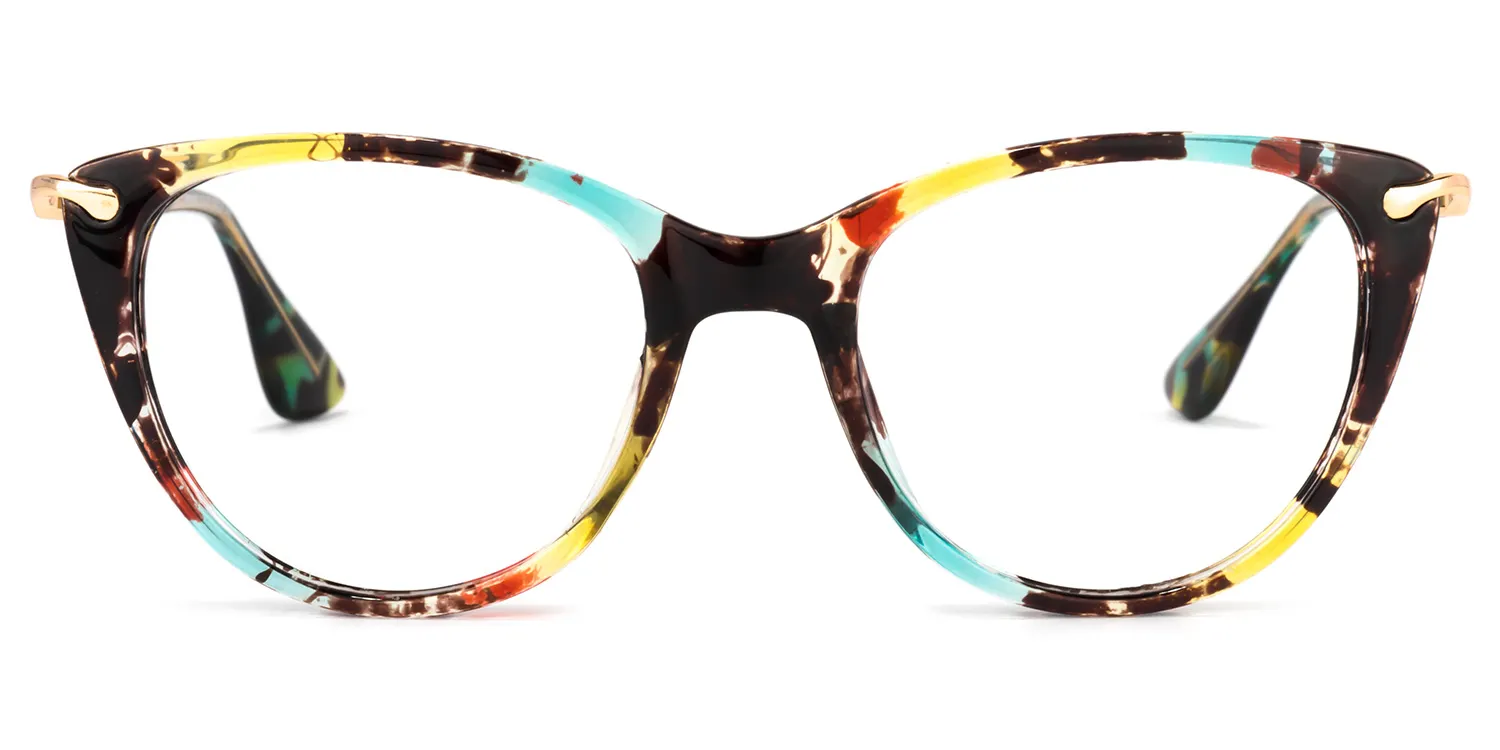 Clement Bunt Cateye Brille Bunt