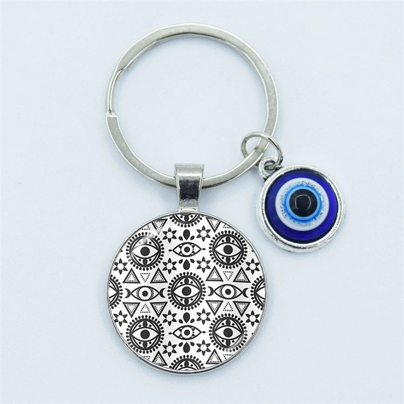 Vintage Style Minimalist Devil’s Eye Zinc Alloy Unisex Bag Pendant Keychain
