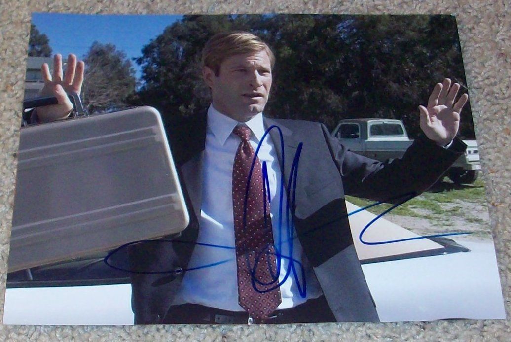 AARON ECKHART SIGNED AUTOGRAPH THANK YOU FOR SMOKING BATMAN 8x10 Photo Poster painting A w/PROOF