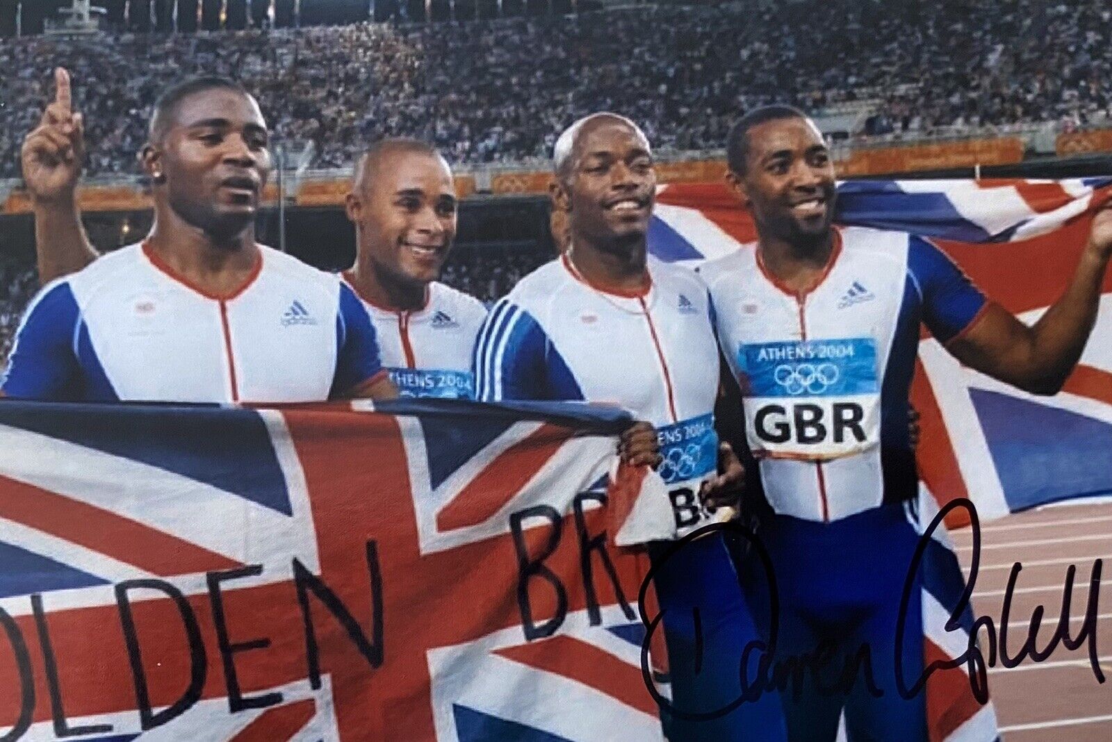 Darren Campbell Genuine Hand Signed 6X4 Photo Poster painting - Team GB - Olympics - Sprinter 7