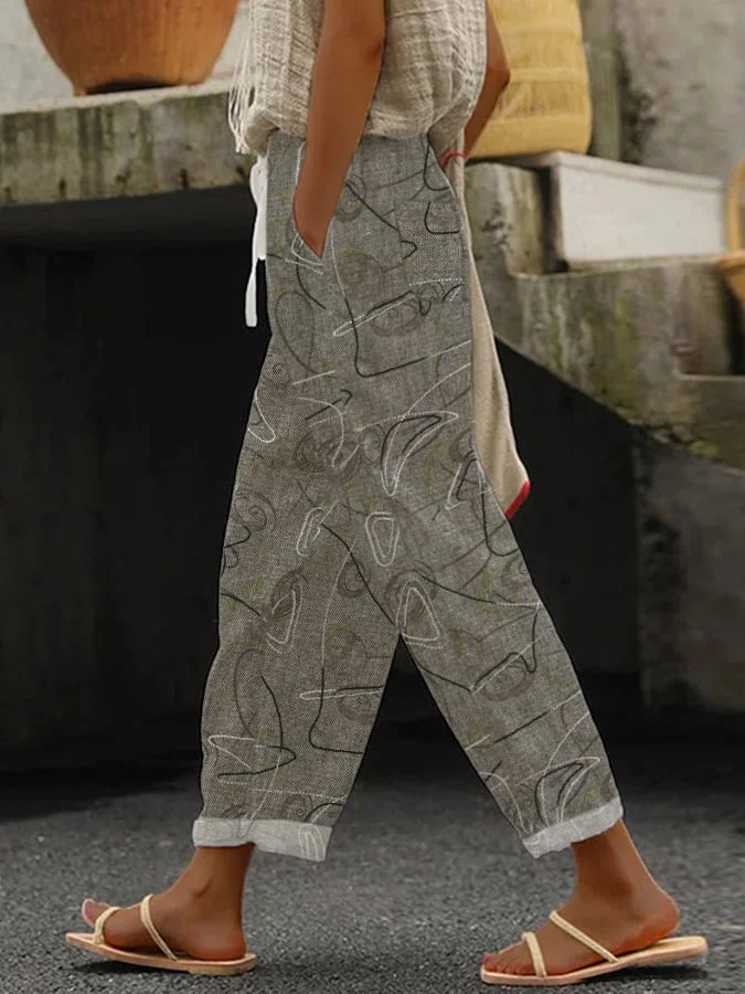 Women's Geometric Print Casual Pants
