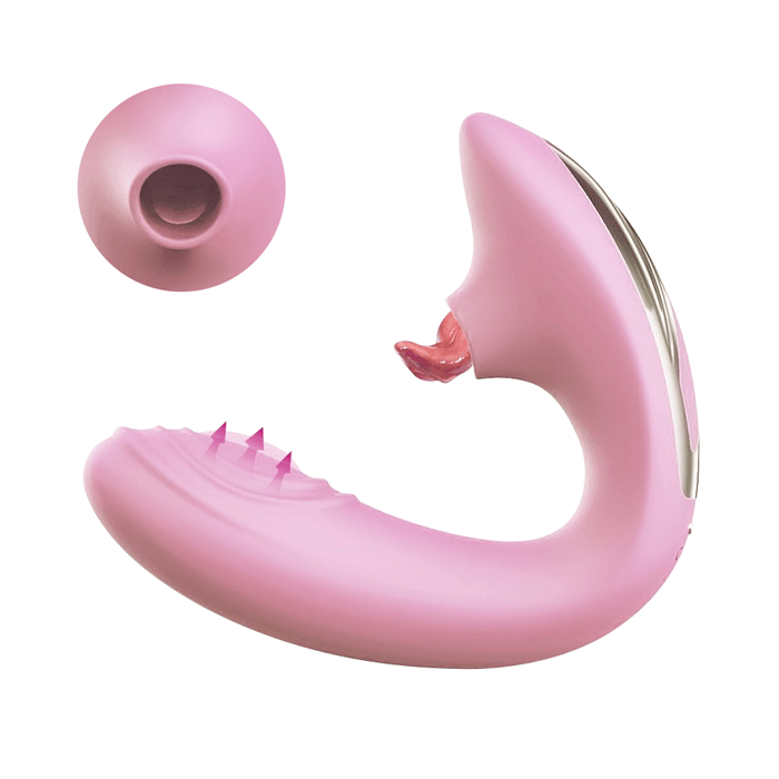 Tongue Licking Flapping Wearable Vibrator For Adult - Rose Toy