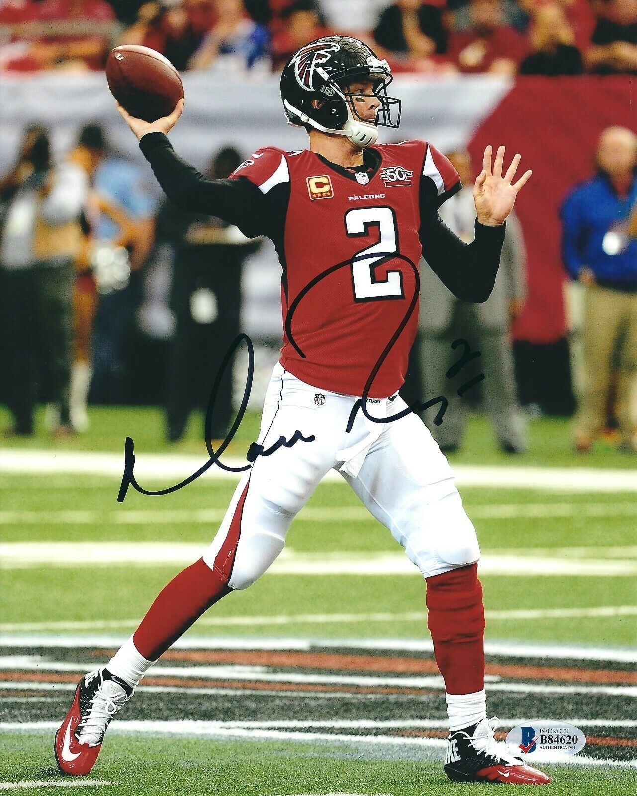 Matt Ryan Signed Atlanta Falcons Football 8x10 Photo Poster painting BAS Beckett B84620