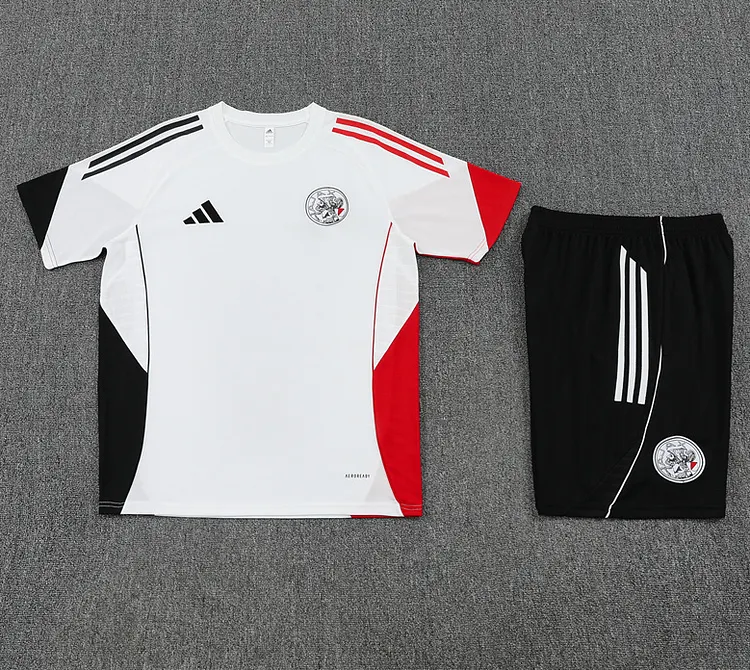2025-26 Ajax White Children's Short-Sleeve Kit