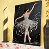 DIY Pearl Painting Ballet Girl for Home Wall Decor with Frame(40*30cm)
