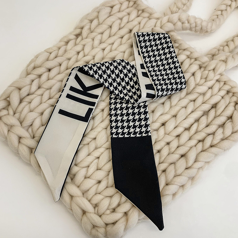 Vintage Bow Tied Silk Scarf Headband