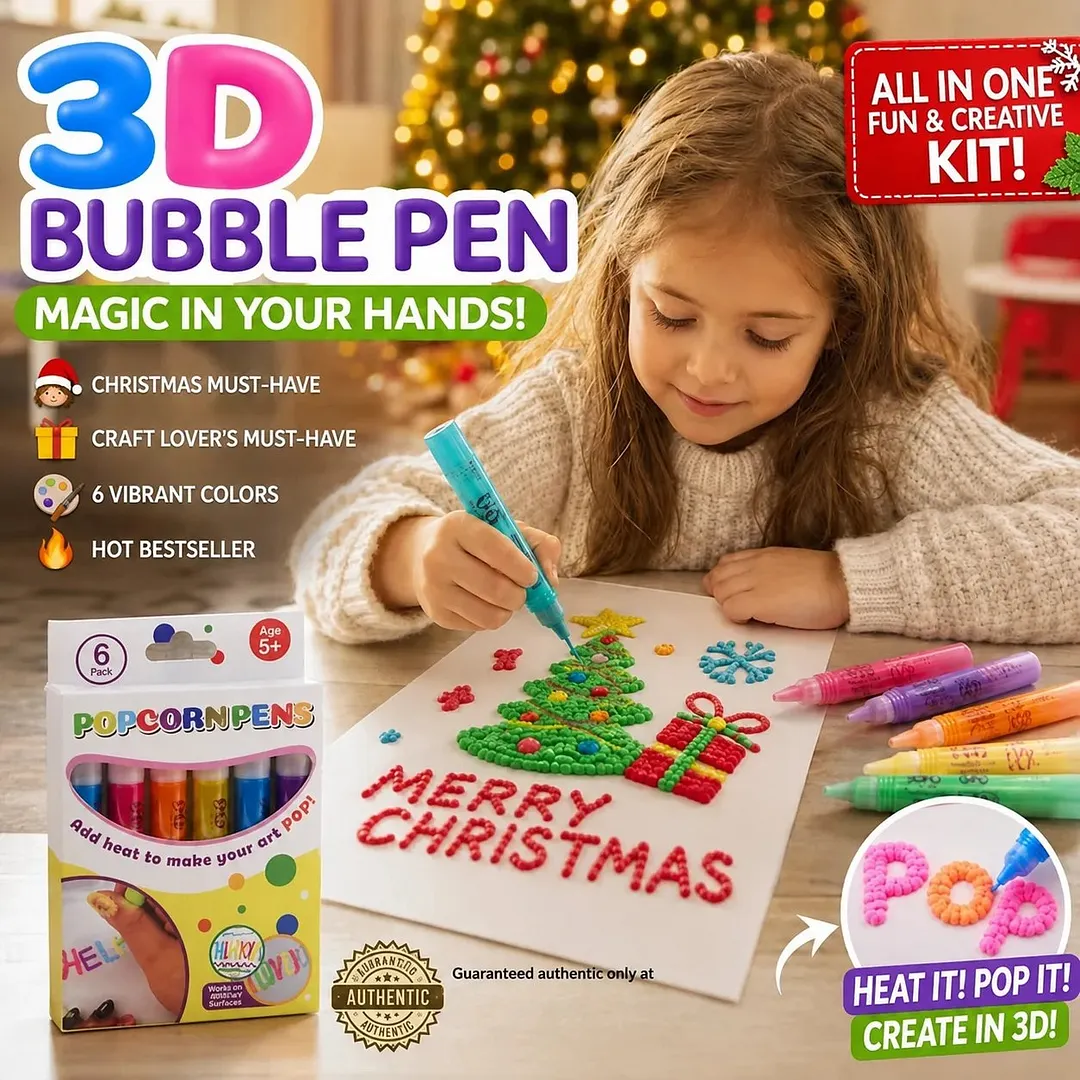 🔥Last Day 50% OFF🎁🔮Magic Pen &ndash; Draw 3D with one stroke!🎄 DIY Bubble Popcorn Drawing Pens🔥