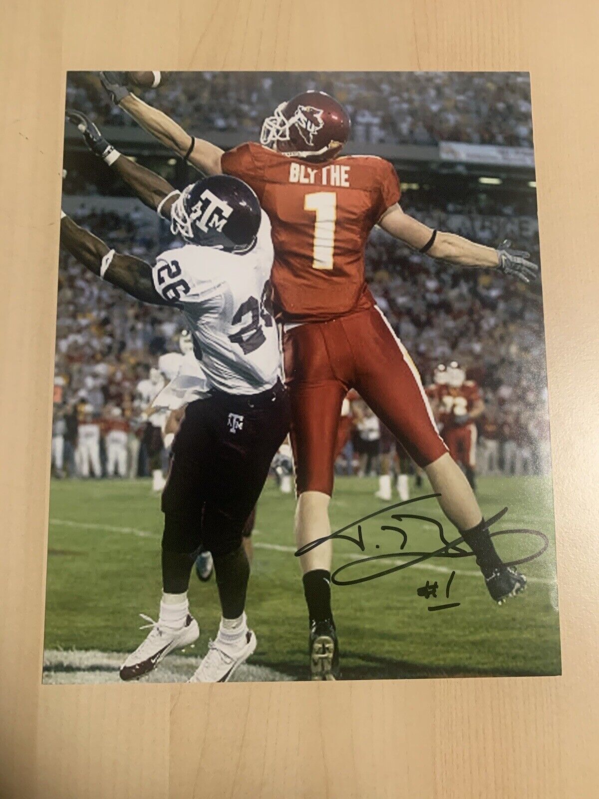 TODD BLYTHE HAND SIGNED 8x10 Photo Poster painting IOWA STATE CYCLONES LEGEND AUTOGRAPHED COA