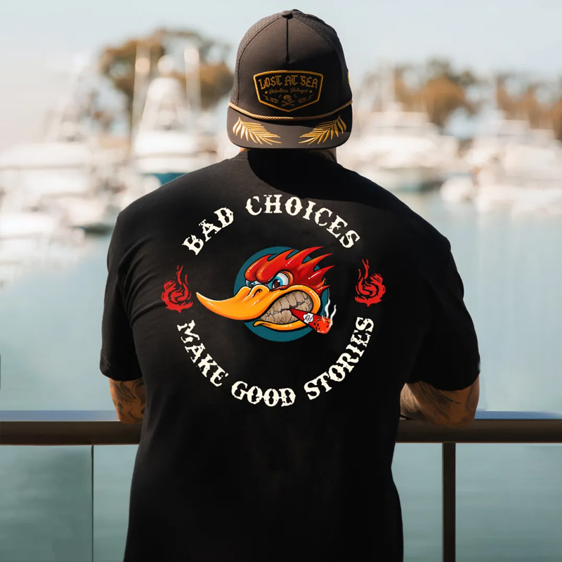 Bad Choices Make Good Stories Graphic Design Cotton Tee