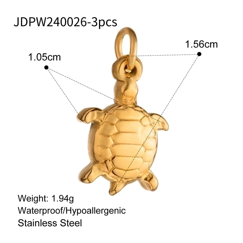 3 Pieces 304 Stainless Steel Letter Fruit Pendant