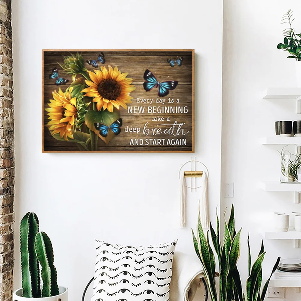 Diamond Painting - Full Round Drill - Flower Saying(50*40cm)