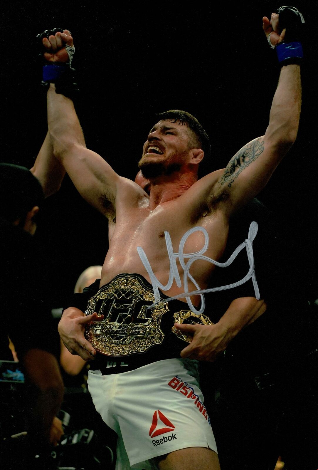 Michael Bisping Signed 12X8 Photo Poster painting UFC GENUINE Autograph AFTAL COA (E)