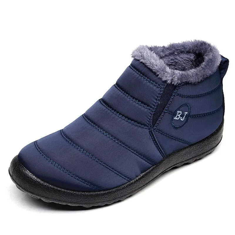 Men Snow Boots 2019 Men Boots Winter Shoes Fashion Men Ankle Boots Waterproof Shoes Warm Fur Slip On Male Shoes