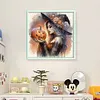 Pumpkin Witch-11CT Stamped Cross Stitch 50*50cm/19.69*19.69in
