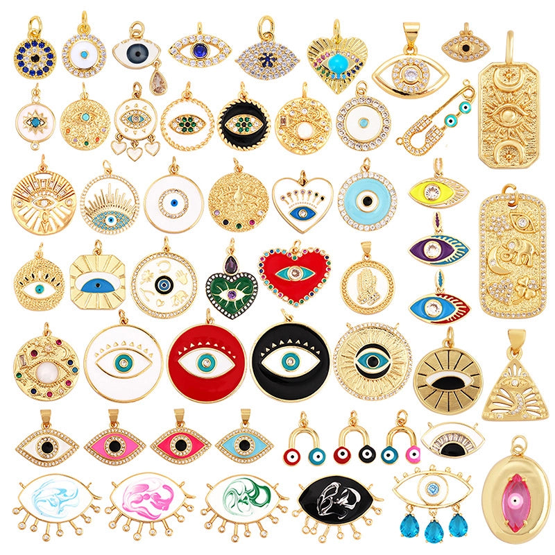 1 Piece Copper Devil's Eye Pendant Jewelry Accessories