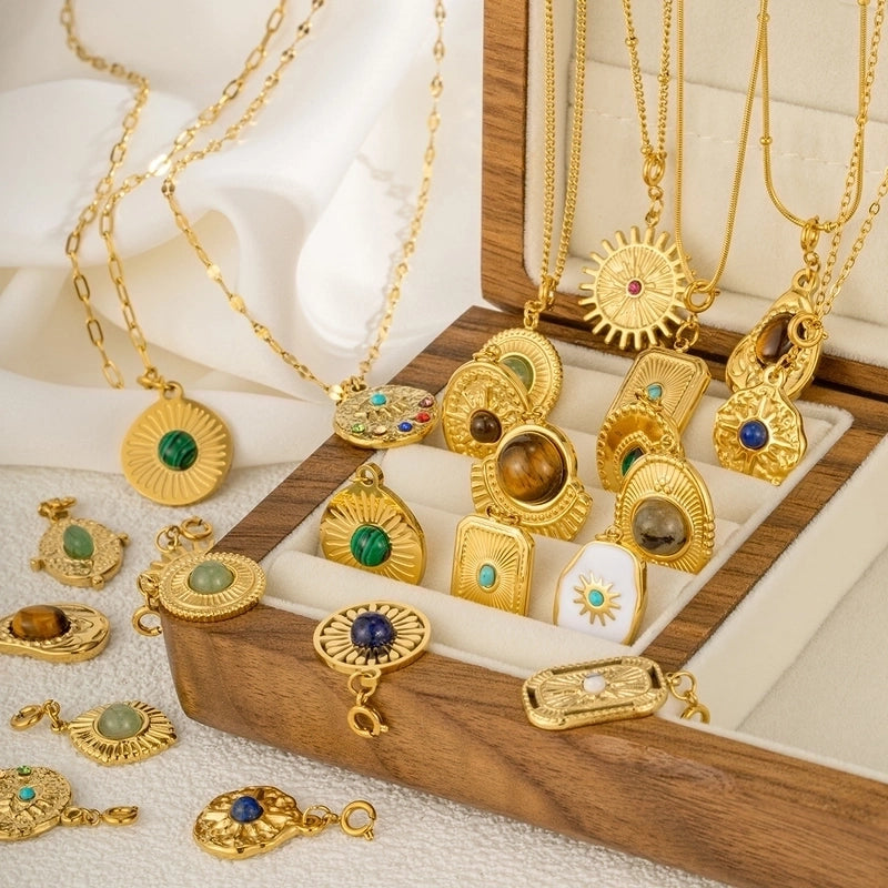 Retro Minimalist Geometric Titanium Steel Plating