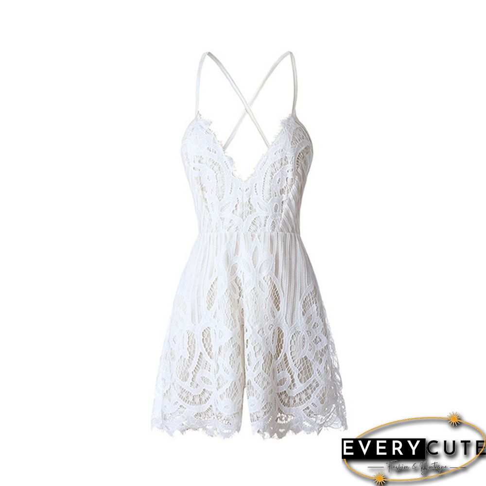 Women Summer Sleeveless Lace Casual Evening Party Cocktail Short Mini Dress