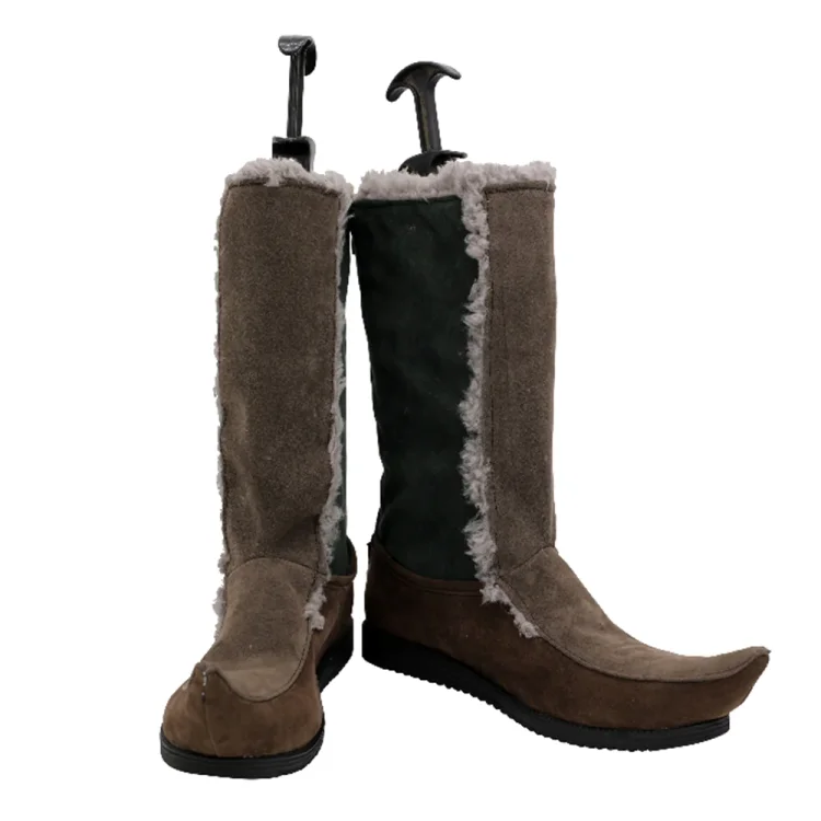Frozen 2 Prince Kristoff Brown Boots Cosplay Shoes Halloween Carnival Props