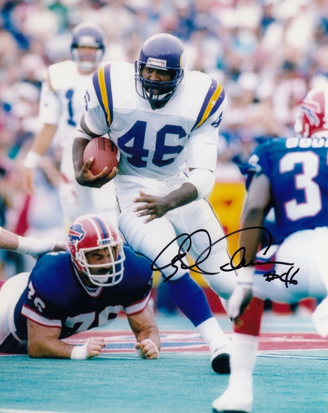 Alfred Anderson #4 Photo Poster painting 8x10 Signed w/ COA Minnesota Vikings 031719