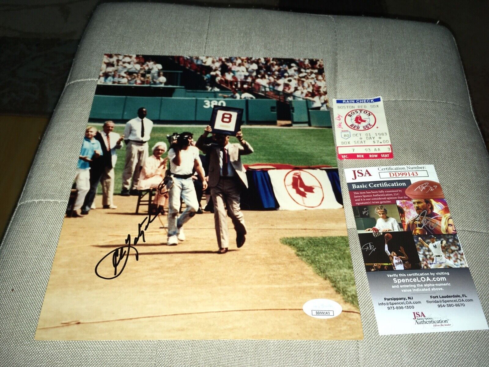 Carl Yastrzemski Boston Red Sox Signed Personal YAZ Day Photo Poster painting JSA Certified