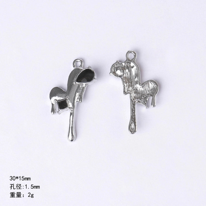 20 PCS/Package 22 * 9mm Alloy Cherry Heart Shape Rose Pendant Jewelry Accessories