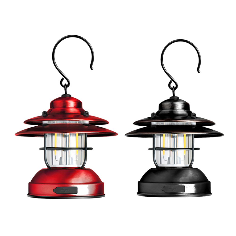 

Retro Outdoor Flashlight Garden Yard USB Charging Hang Camping Lantern Lamp, Red, 501 Original