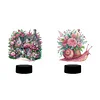 (US Local)Flower House Diamond Painting Night Light 5D DIY Diamond Art Lamp Home Decor