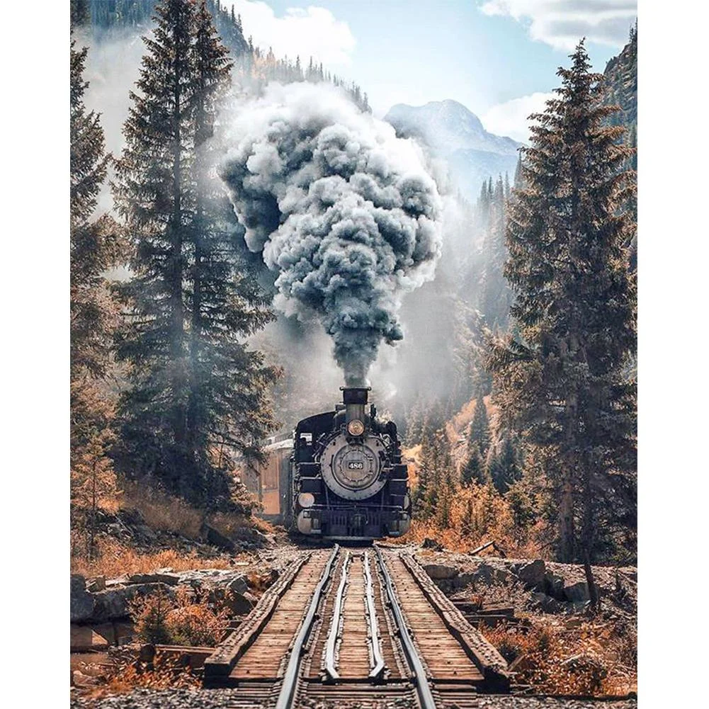 Full Round Diamond Painting - Train(30*40cm)