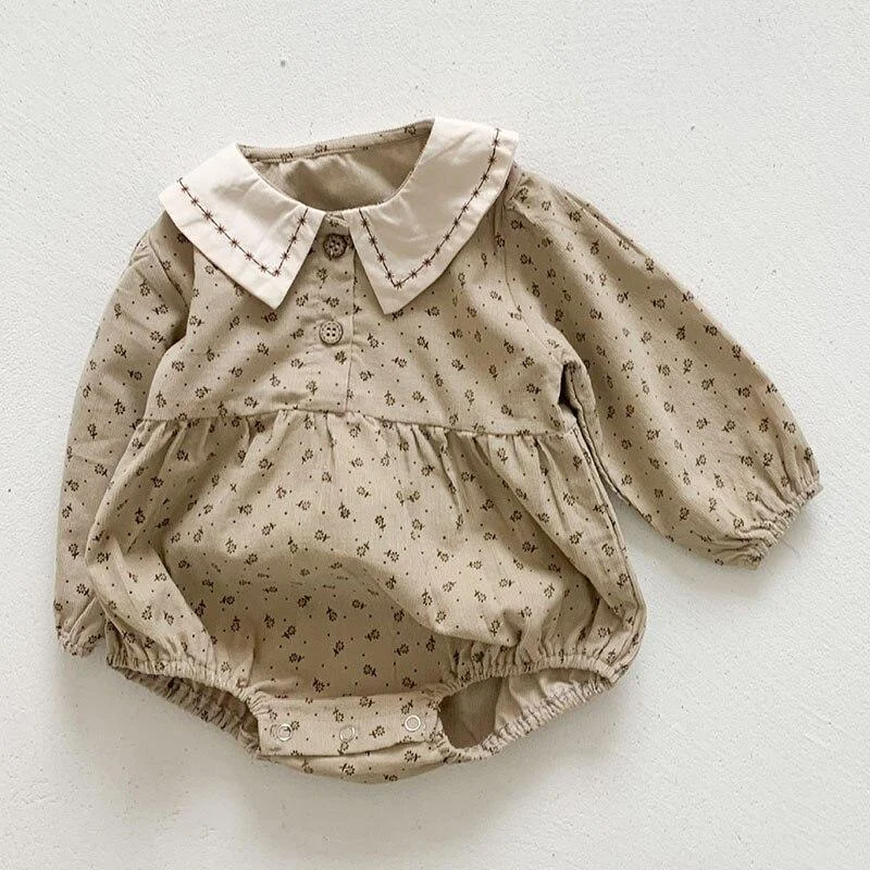 0-3Yrs Spring Kids Boy Girl Long Sleeve Rompers + Hair Band Autumn Infant Baby Girl Newborn Rompers Clothes Baby Girl Rompers