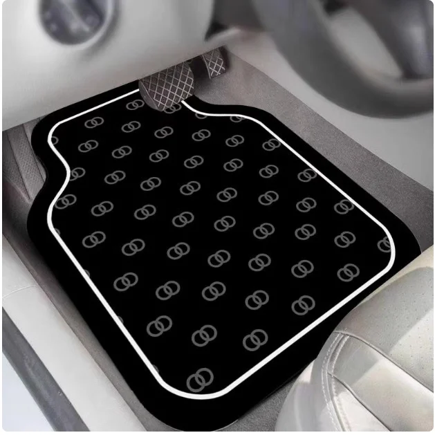 Car Foot Pads, All Seasons, Universal Dirt-Resistant And Easy-To-Maintain, Anti-Slip Mats, High-End Car Logo, Diatom Mud Foot Pads
