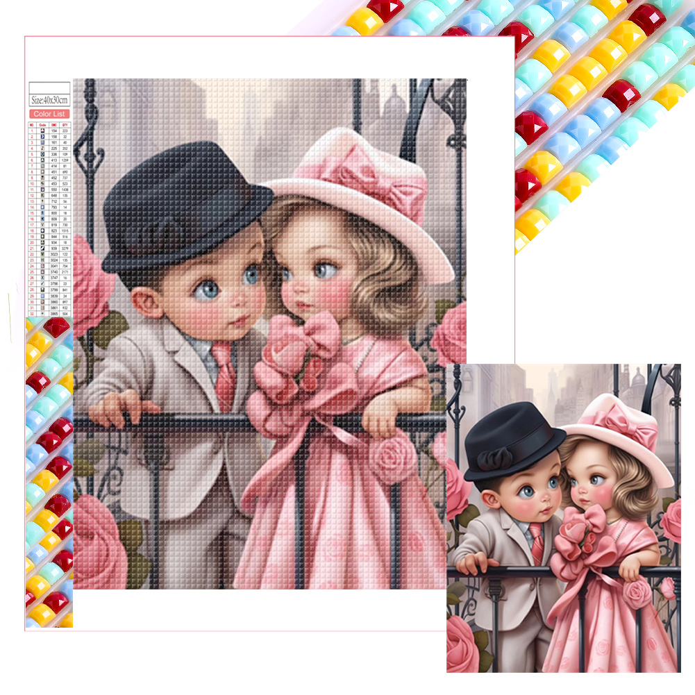 Valentine'S Day Couple 40*50cm(picture) full square drill diamond painting