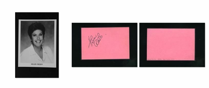 Helen Reddy - Signed Autograph and Headshot Photo Poster painting set - Singer