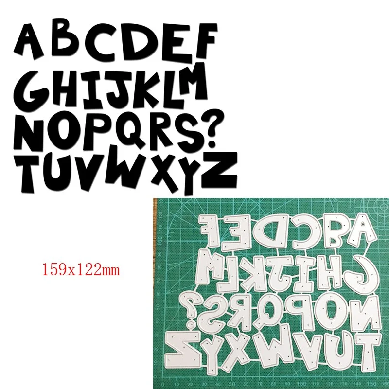 Craft Metal Cutting Dies Cut Die Mold Alphabets Letter Number Decoration Scrapbooking Dies Knife Mould Blade Punch Stencils Dies