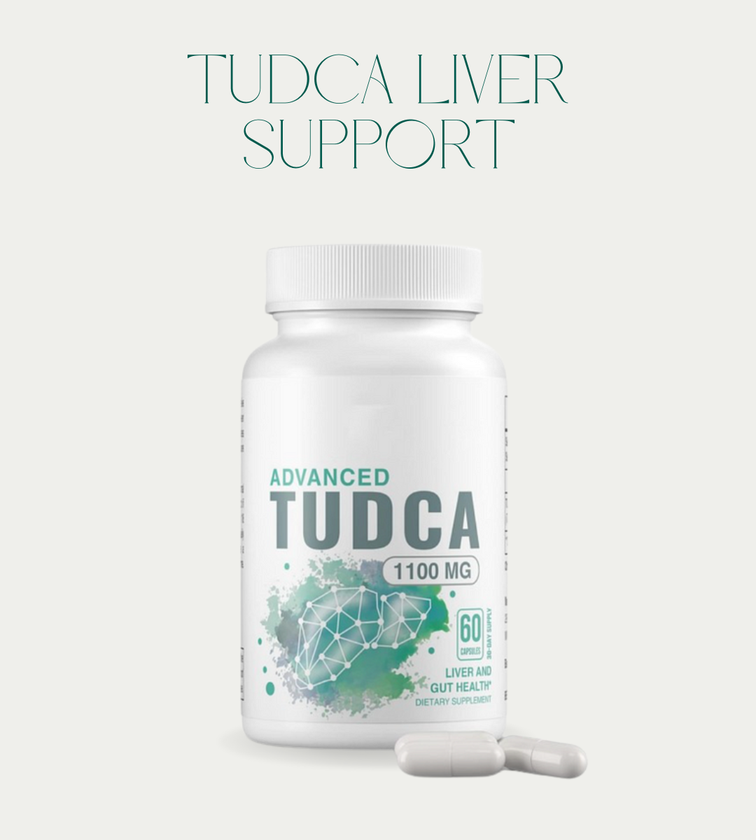 TUDCA Liver Support – 1100mg Bile Salt Capsules for Detox, Cleanse & Repair (60 Count)