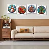 4pcs Diamond Painting -DIY Round Drill Christmas Atmosphere