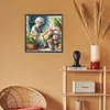 Diamond Painting-DIY Full Round Drill Garden Old Lady