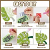 12 Pairs Leaves DIY Diamond Art Earrings Double Sided Diamond Painting Earrings