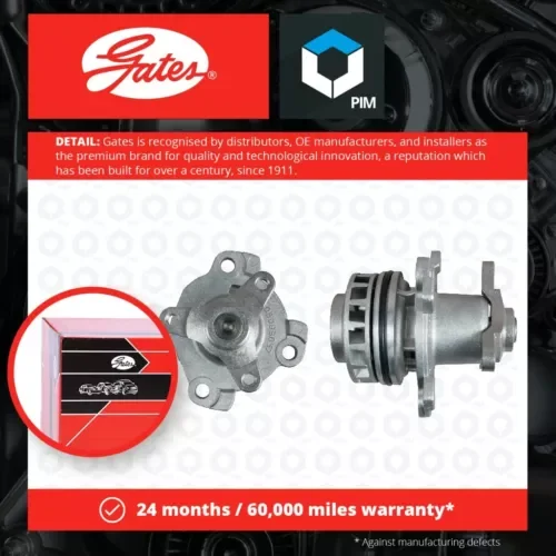 Water Pump fits VAUXHALL MOVANO B 2.3D 2010 on Coolant Gates 4423461 95518743 Parts