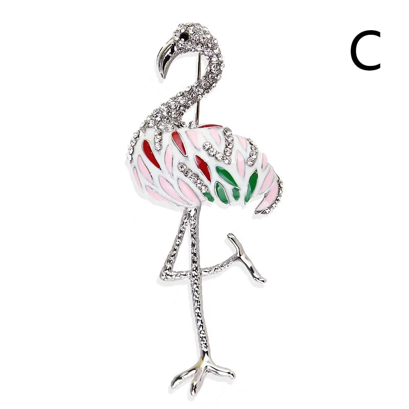Women Bird Phoenix Owl Swallow Woodpecker Enamel Bird Brooches Women Alloy Brown Grey Bird Animal Party Casual Brooch Pins Gifts